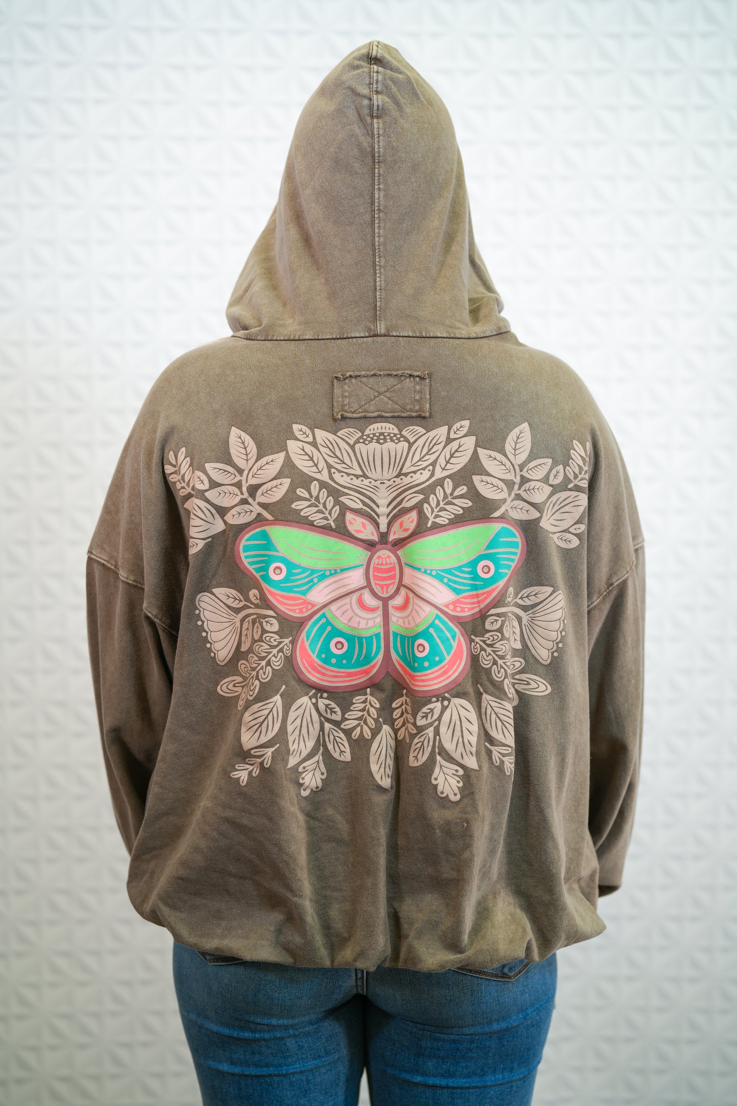 Fly Away Butterfly Print Hoodie