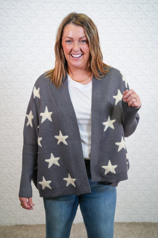 Wish Upon A Star Oversized Draped Cardigan