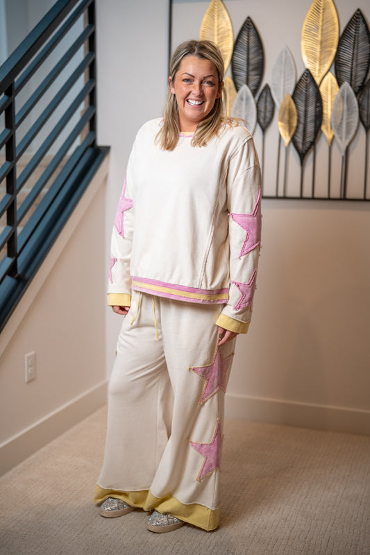 Sage + Fig - Stardust French Terry Lounge Set – Star Patch