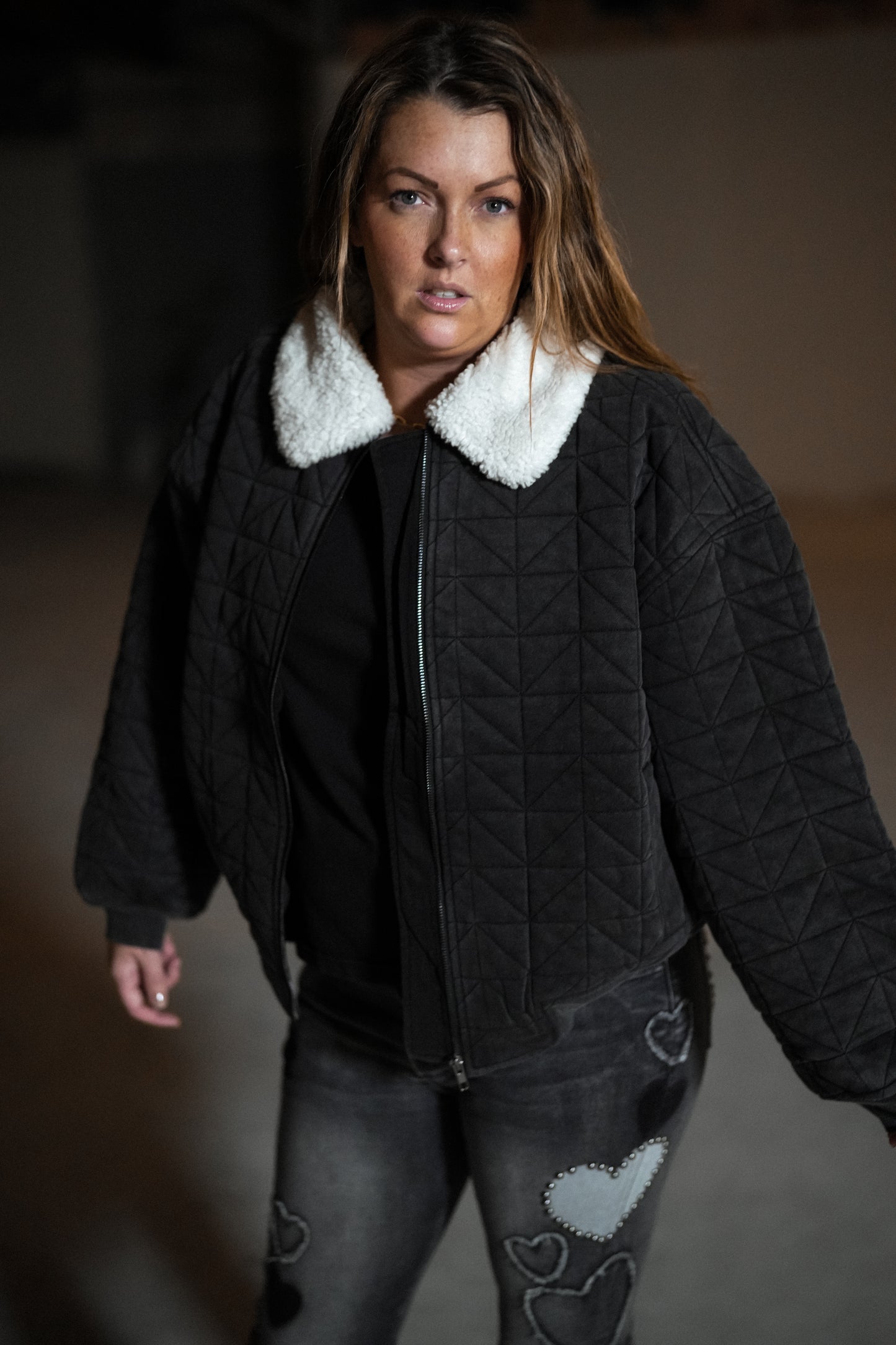 All For One Quilted Terry Jacket