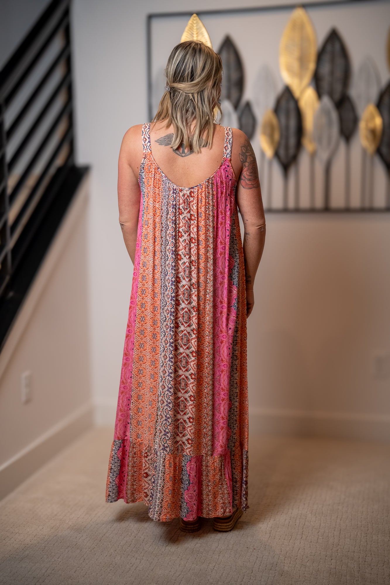 Lovestitch - Multi Color Marrakesh Print Sleeveless Maxi Dress