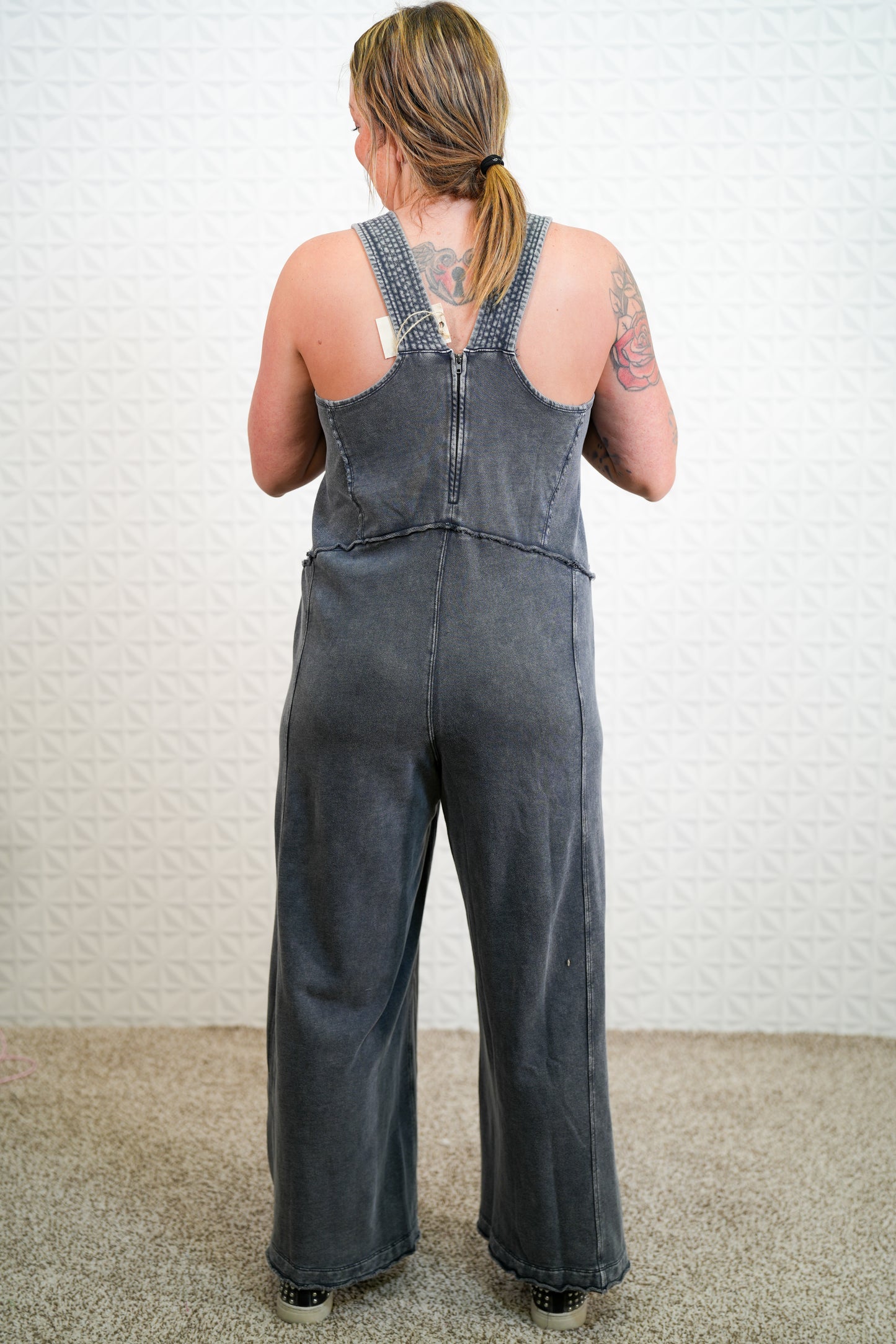 See It Through Mineral Washed Jumpsuit