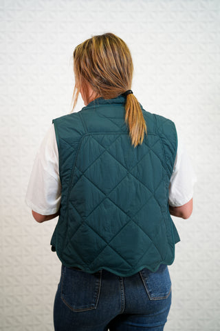 Always Mine Quilted Snap Button Up Vest - Buttercup Lynne Boutique