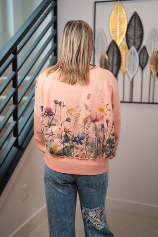 Coral Bloom Cozy Pullover Easel