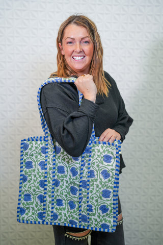 Farylina Quilted Tote Bag - Buttercup Lynne Boutique