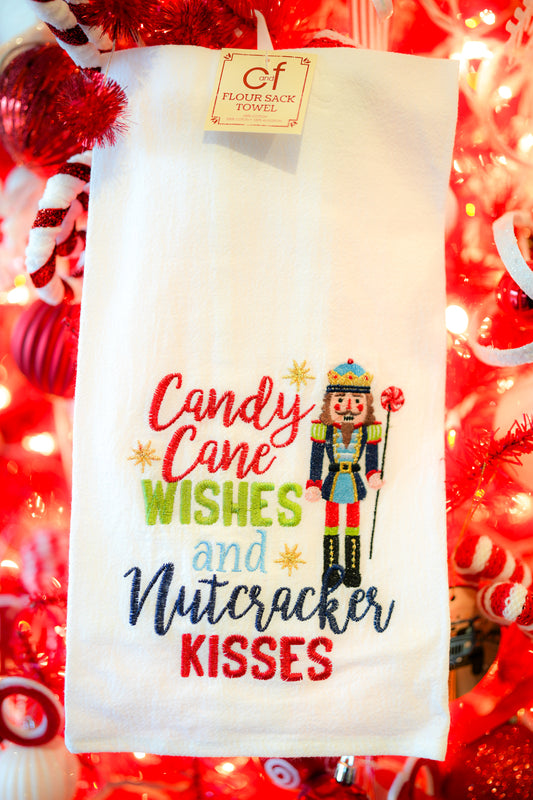 Nutcracker Kisses Flour Sack Towel