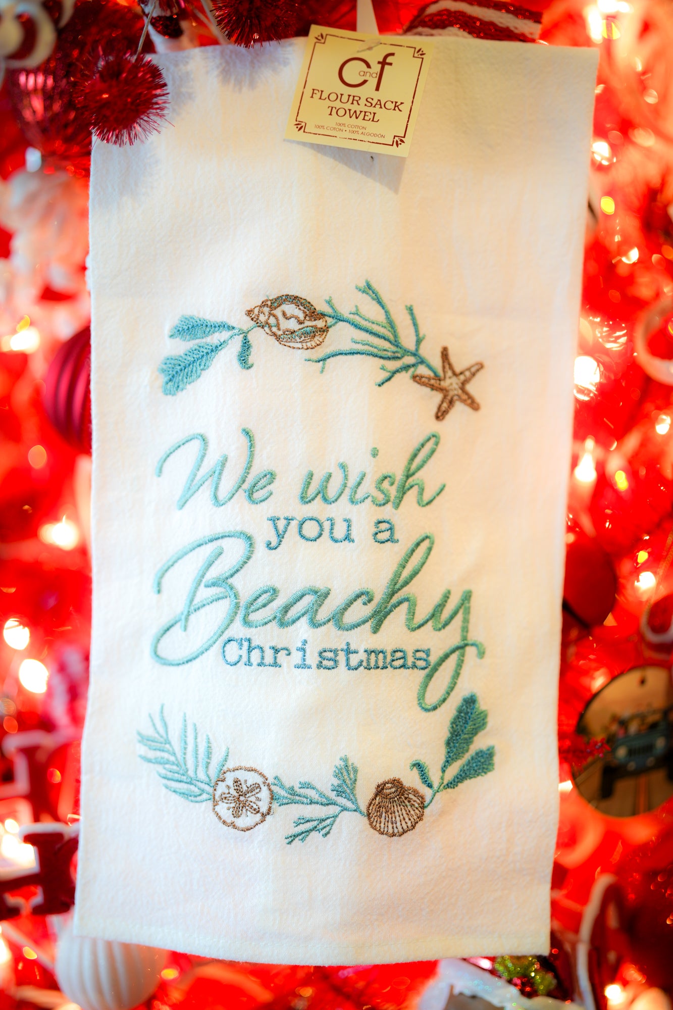 We Wish You A Beachy Christmas Towel