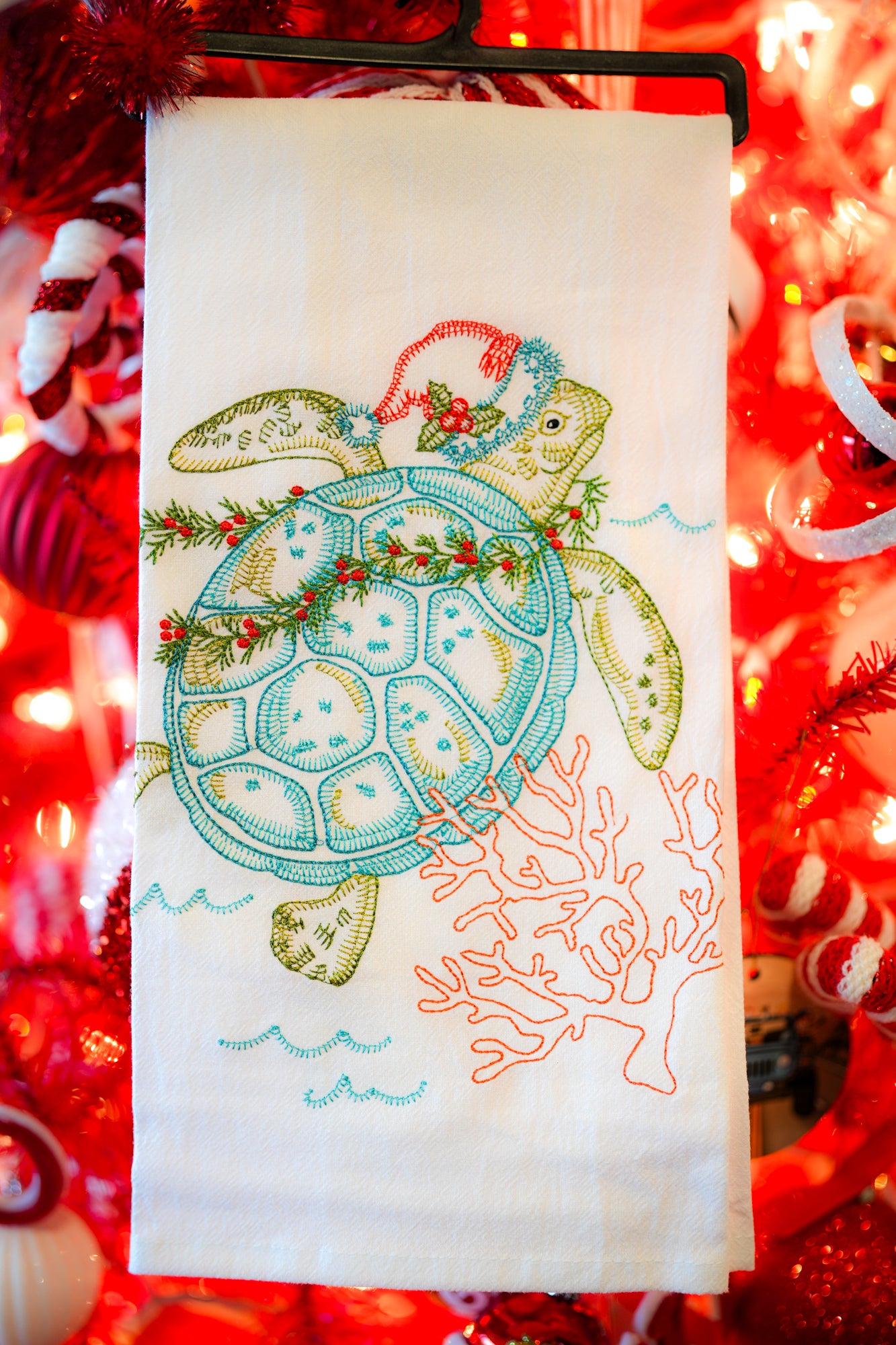 Holiday Sea Turtle Towel