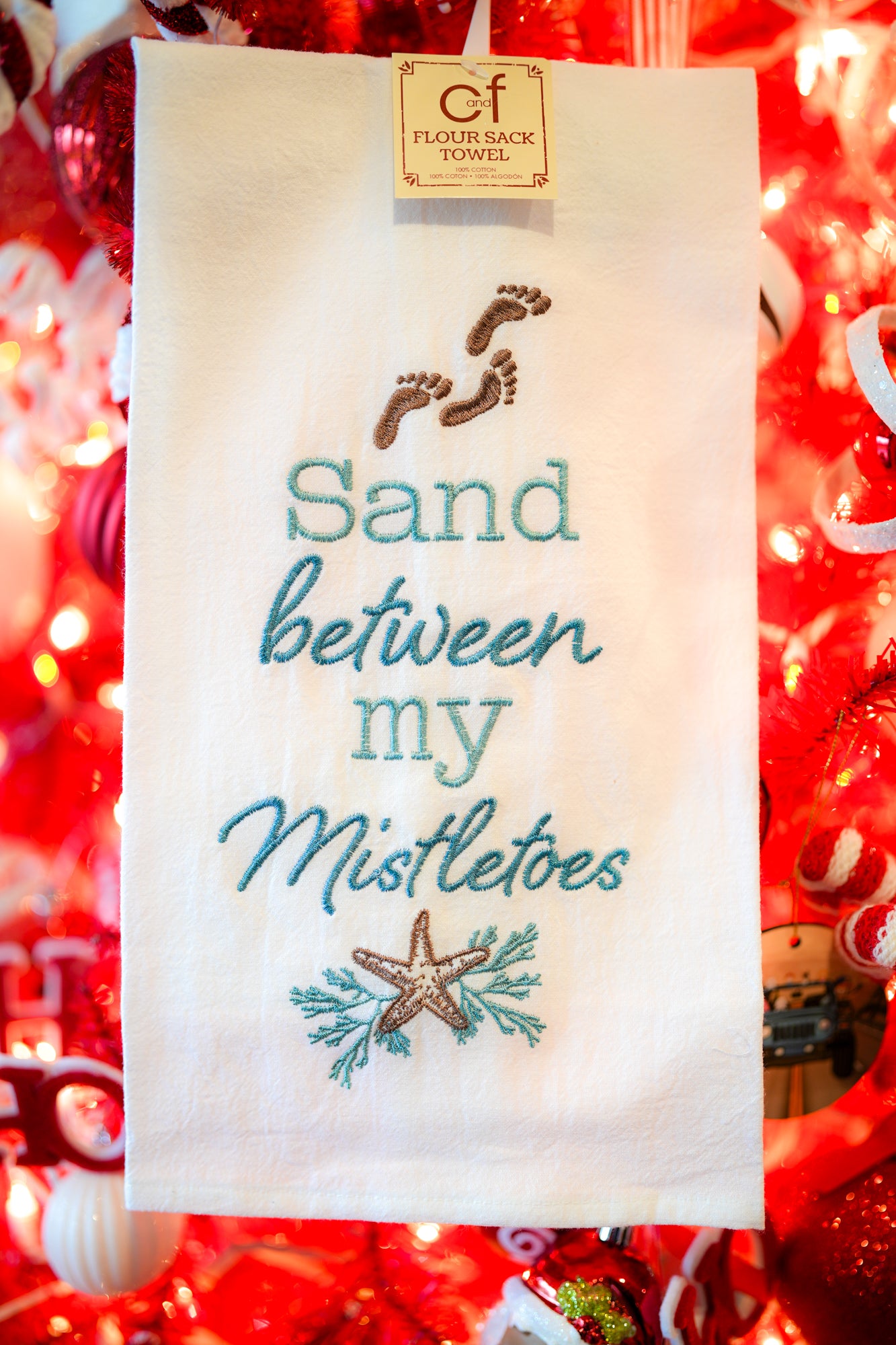 Sand Between My Mistletoes Towel