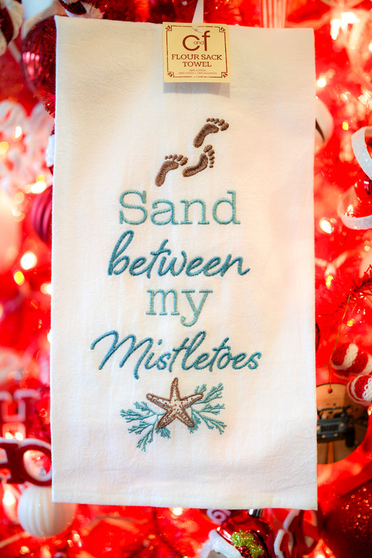 Sand Between My Mistletoes Towel