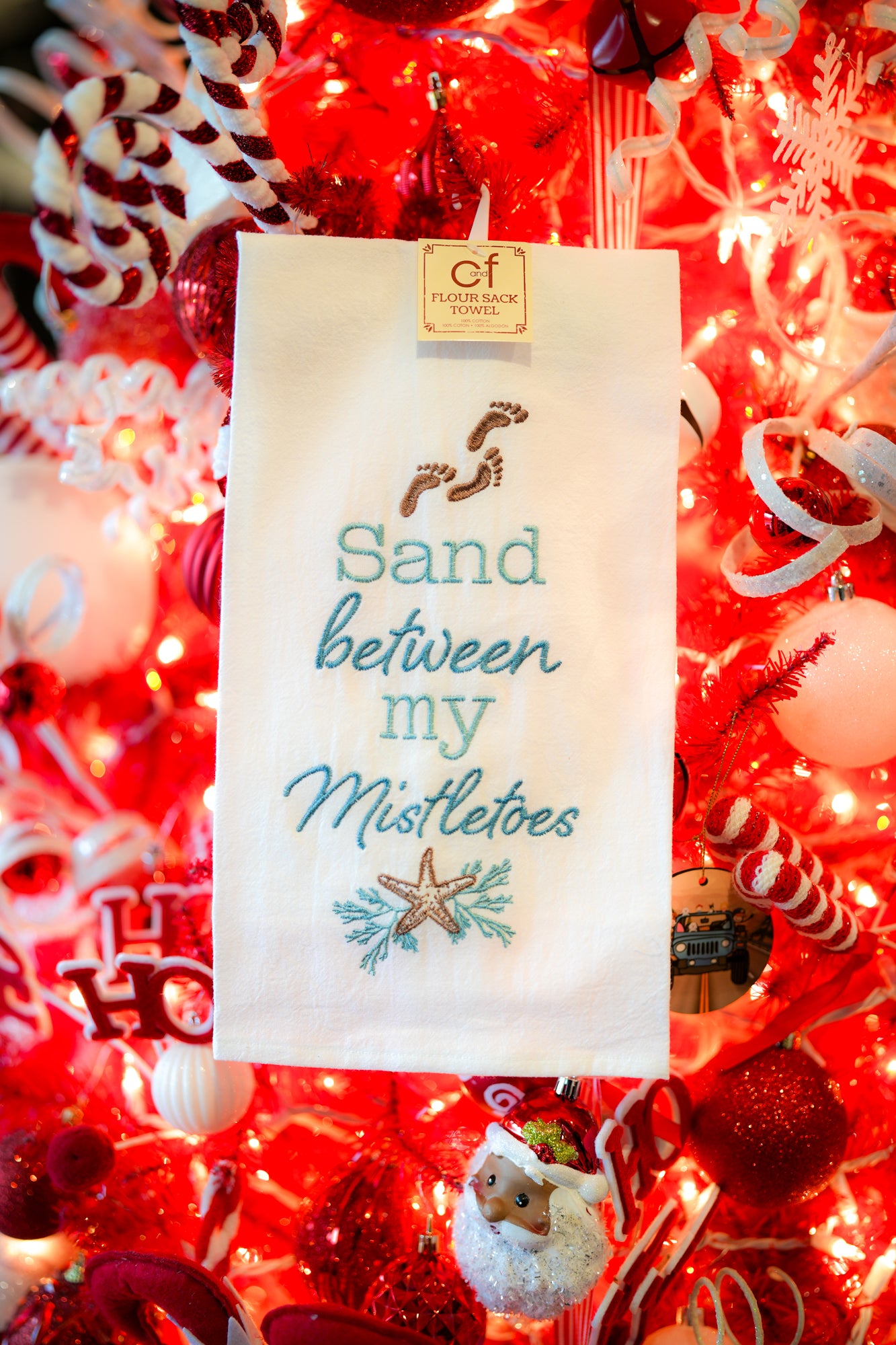 Sand Between My Mistletoes Towel