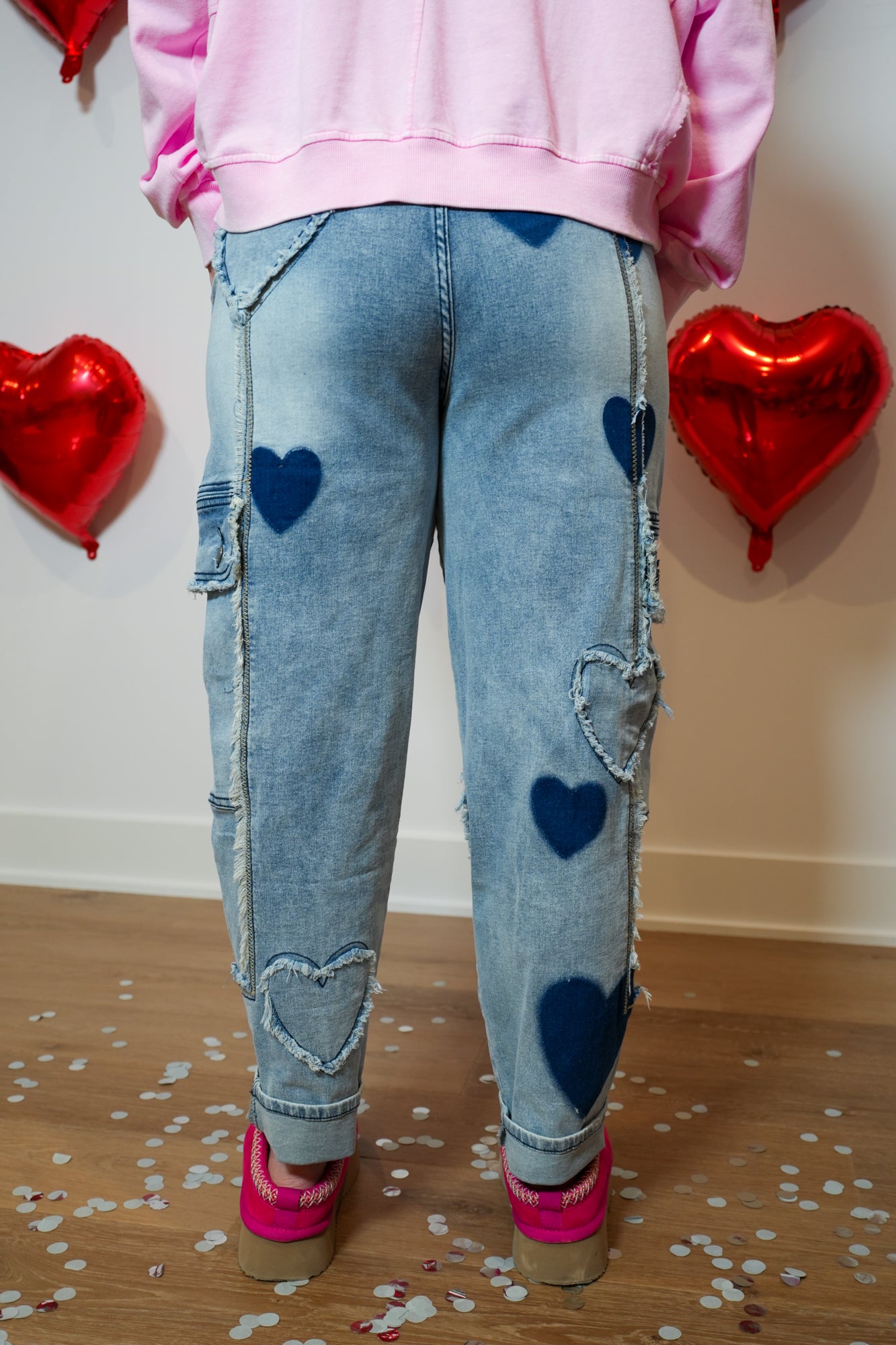 Heart Patch Denim - Buttercup Lynne Boutique