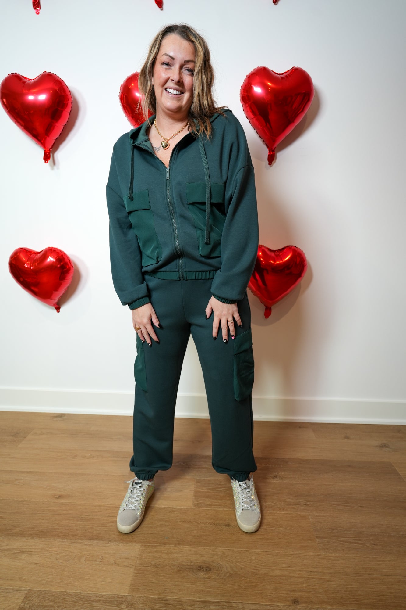 Let's Go Patch Pockets Hoodie Jacket - Buttercup Lynne Boutique