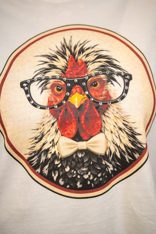 Sugar Stitch Rhinestone Chicken Graphic Tee