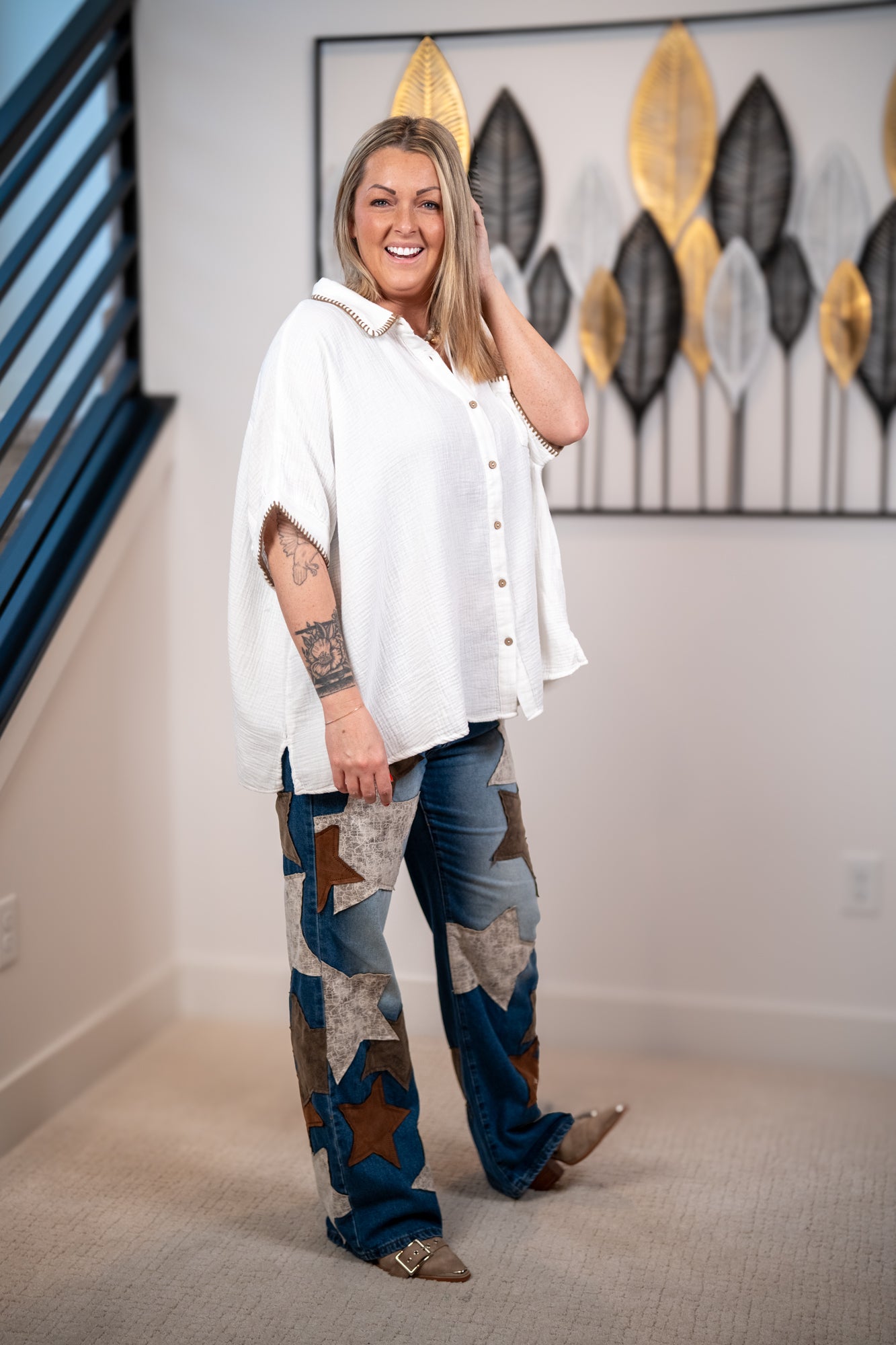 Effortless Cotton Gauze Button Down Shirt  Easel