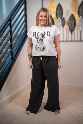 Sugar Stitch Cheetah Roar Rhinestone Graphic Tee