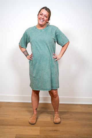 Easel Shiny Days Rhinestone Tunic Dress - Buttercup Lynne Boutique
