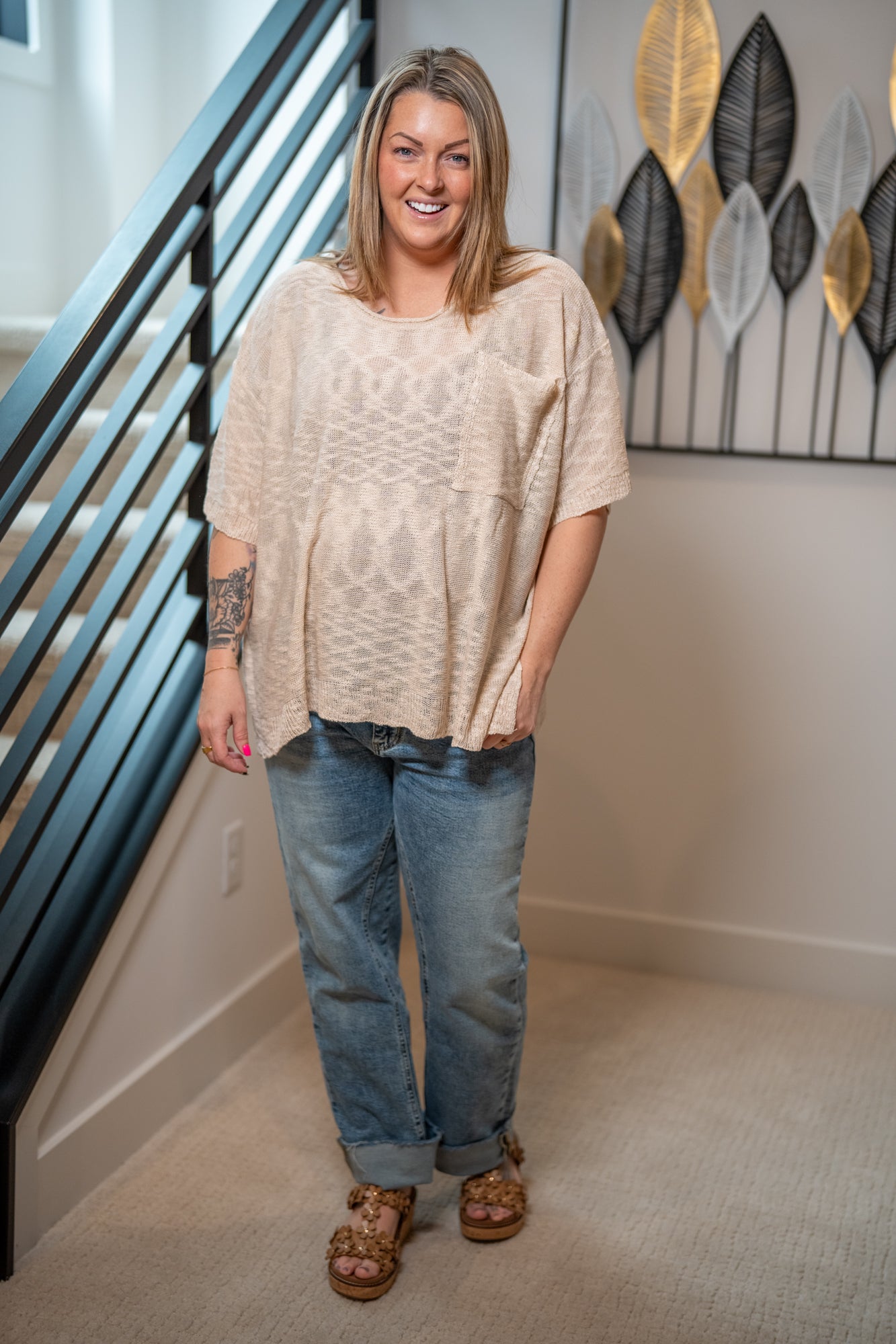 Loose Knit Sweater Tunic - Buttercup Lynne Boutique