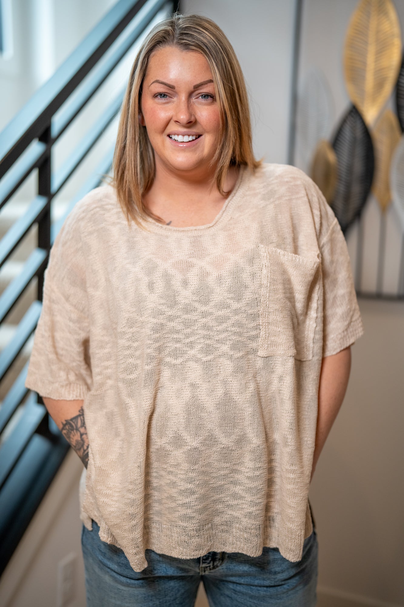 Loose Knit Sweater Tunic - Buttercup Lynne Boutique