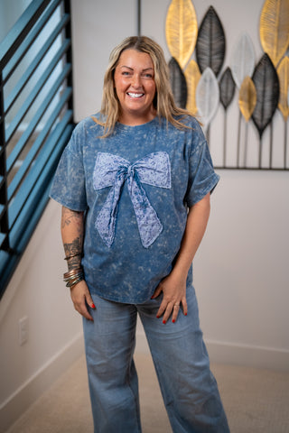 Sage & Fig Sweet Knot Bow Tee