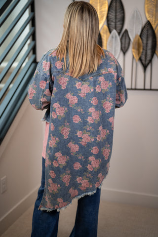 Oli & Hali Floral Denim Shirt Jacket