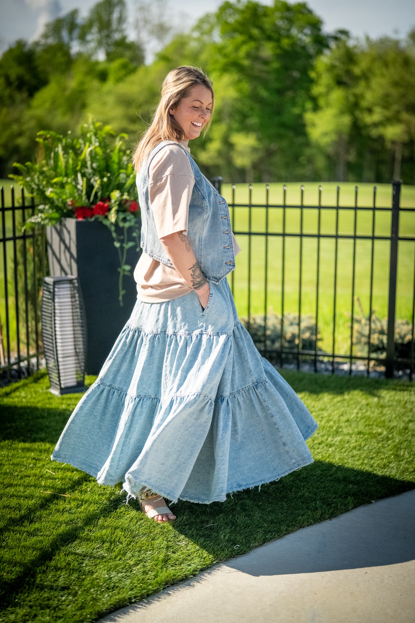 Oli & Hali Maxi Tiered Skirt