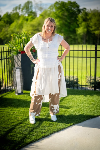 Oli & Hali Whispers of Lace Maxi Top - Buttercup Lynne Boutique