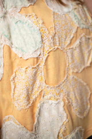 Oli & Hali Washed Floral Patchwork Tee