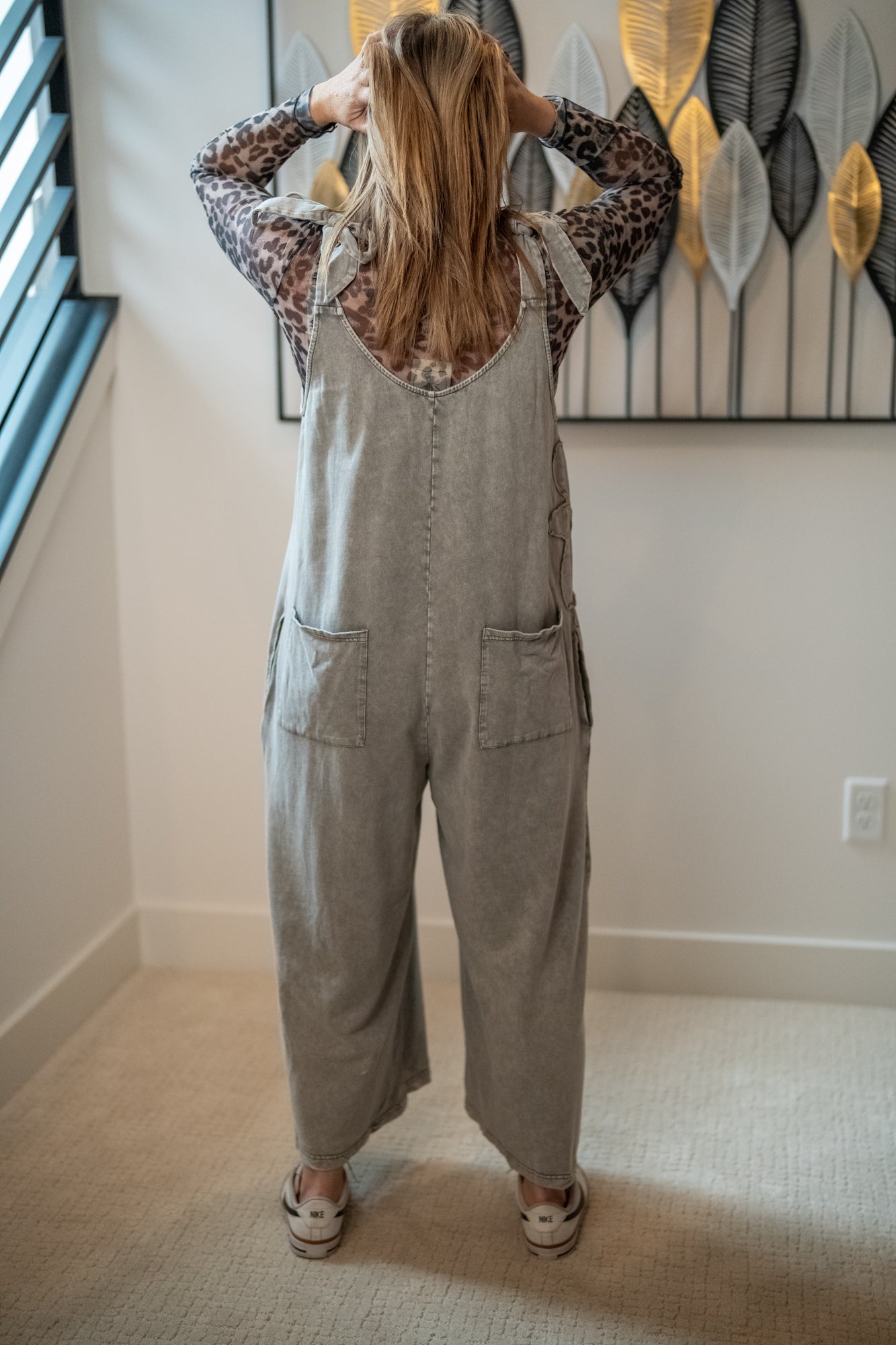 Best Day Ever Mineral Wash Flower Patch Jumpsuit – Easel