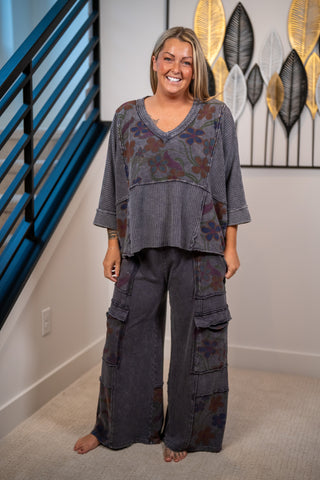 Wildflower Terry Lounge Top by Easel