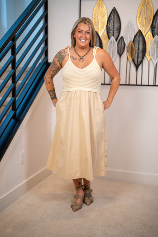 Mixed Media Midi Cami Dress – Wishlist