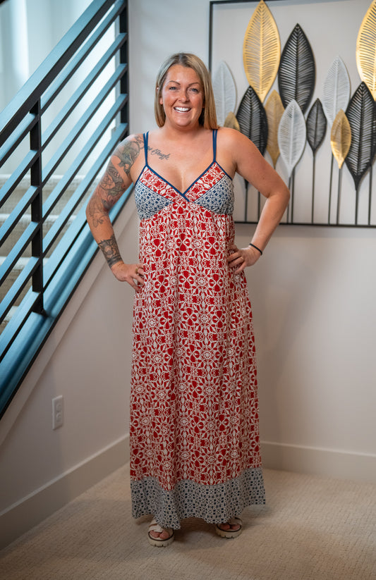 Lovestitch Tropical Escape Sleeveless Maxi Dress - Buttercup Lynne Boutique