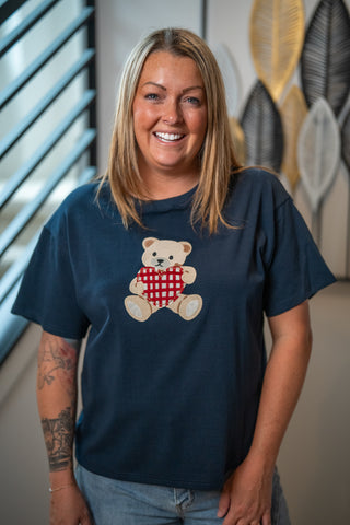 Gilli Teddy Bear Embroidered T-Shirt - Buttercup Lynne Boutique