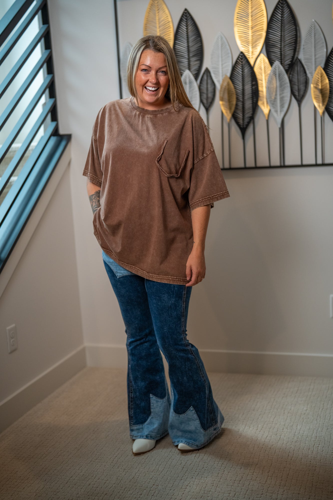 Easel Everyday Ease Boxy Tunic Tee - Buttercup Lynne Boutique