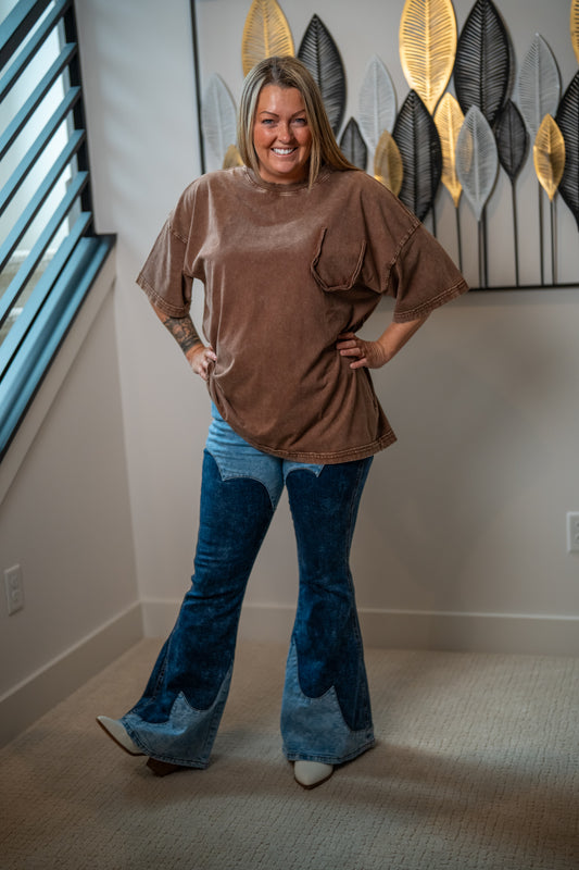 Easel Everyday Ease Boxy Tunic Tee - Buttercup Lynne Boutique