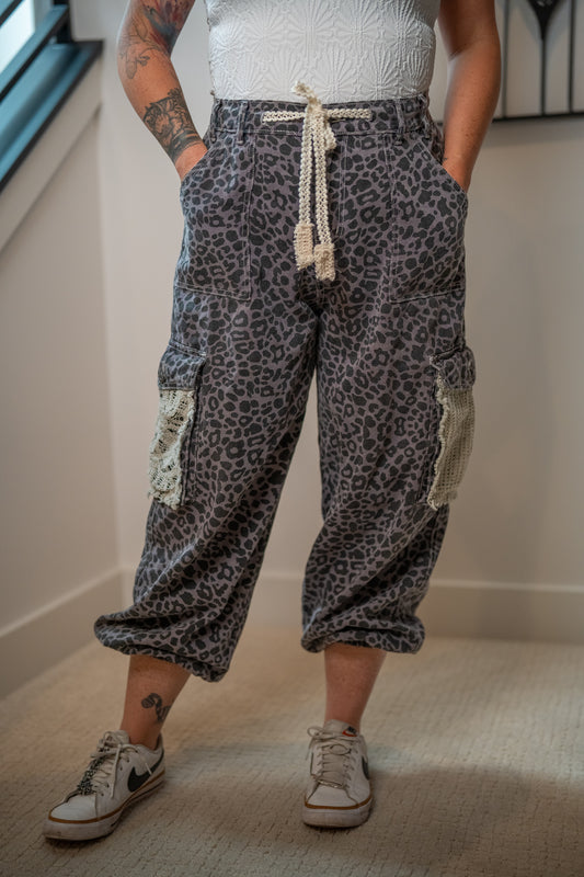 POL Leopard Print Pants