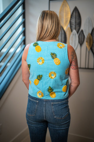 Queen of Sparkles Pineapple Paradise Vest