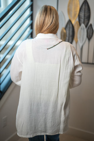 Queen of Sparkles Gone Fishin' Gauze Tunic