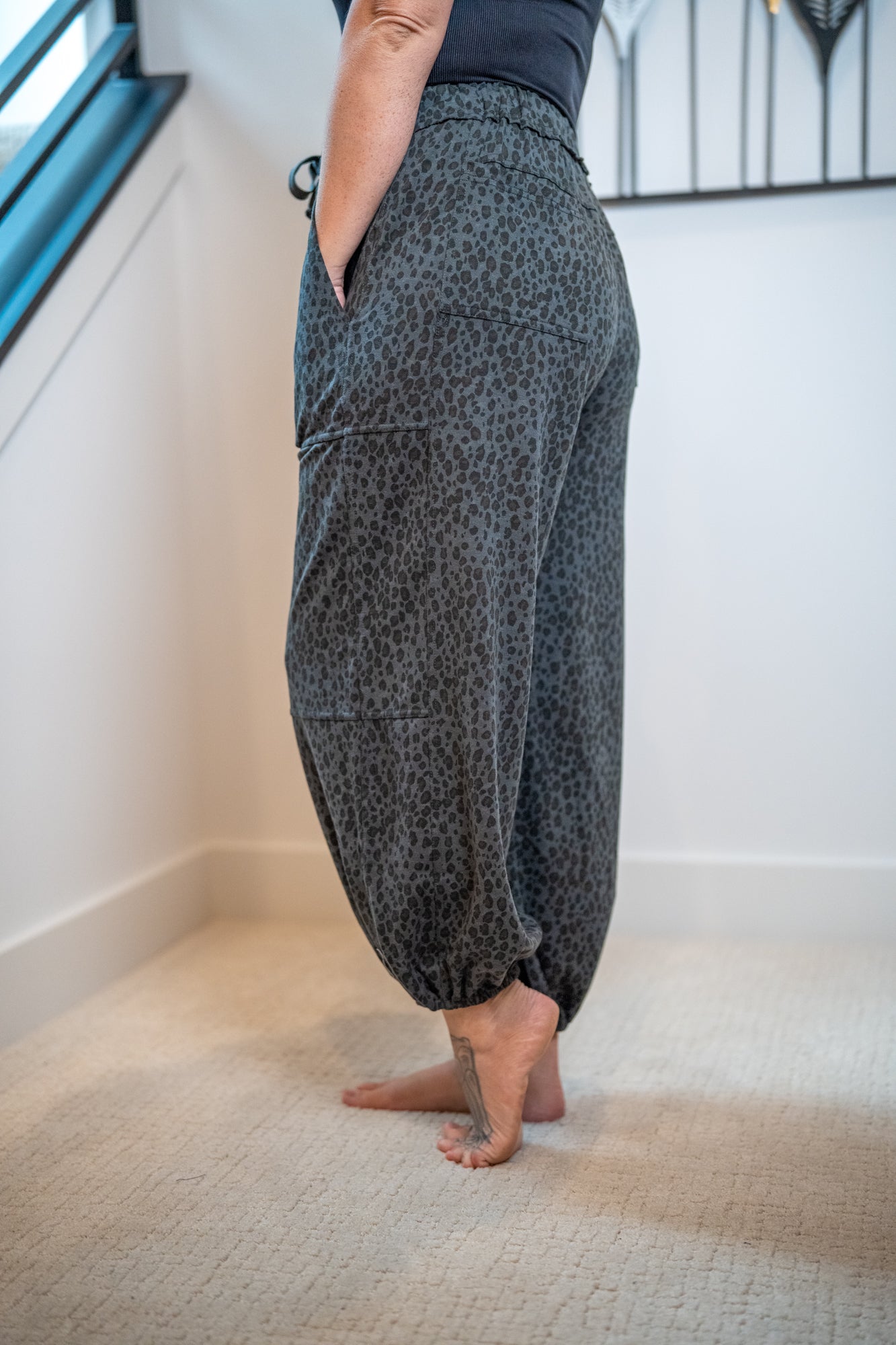 Easel Animal Print Joggers - Buttercup Lynne Boutique