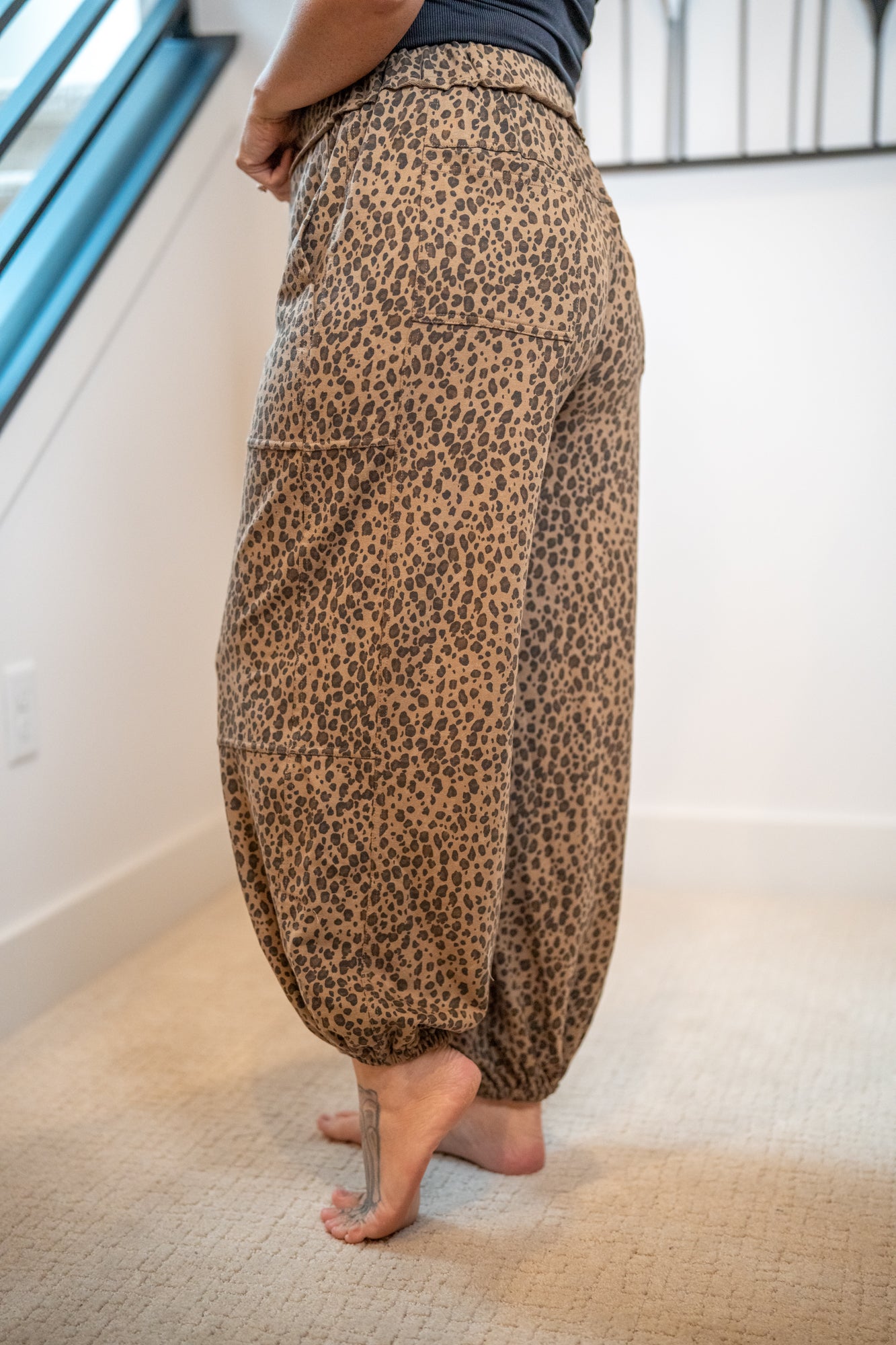Easel Animal Print Joggers - Buttercup Lynne Boutique