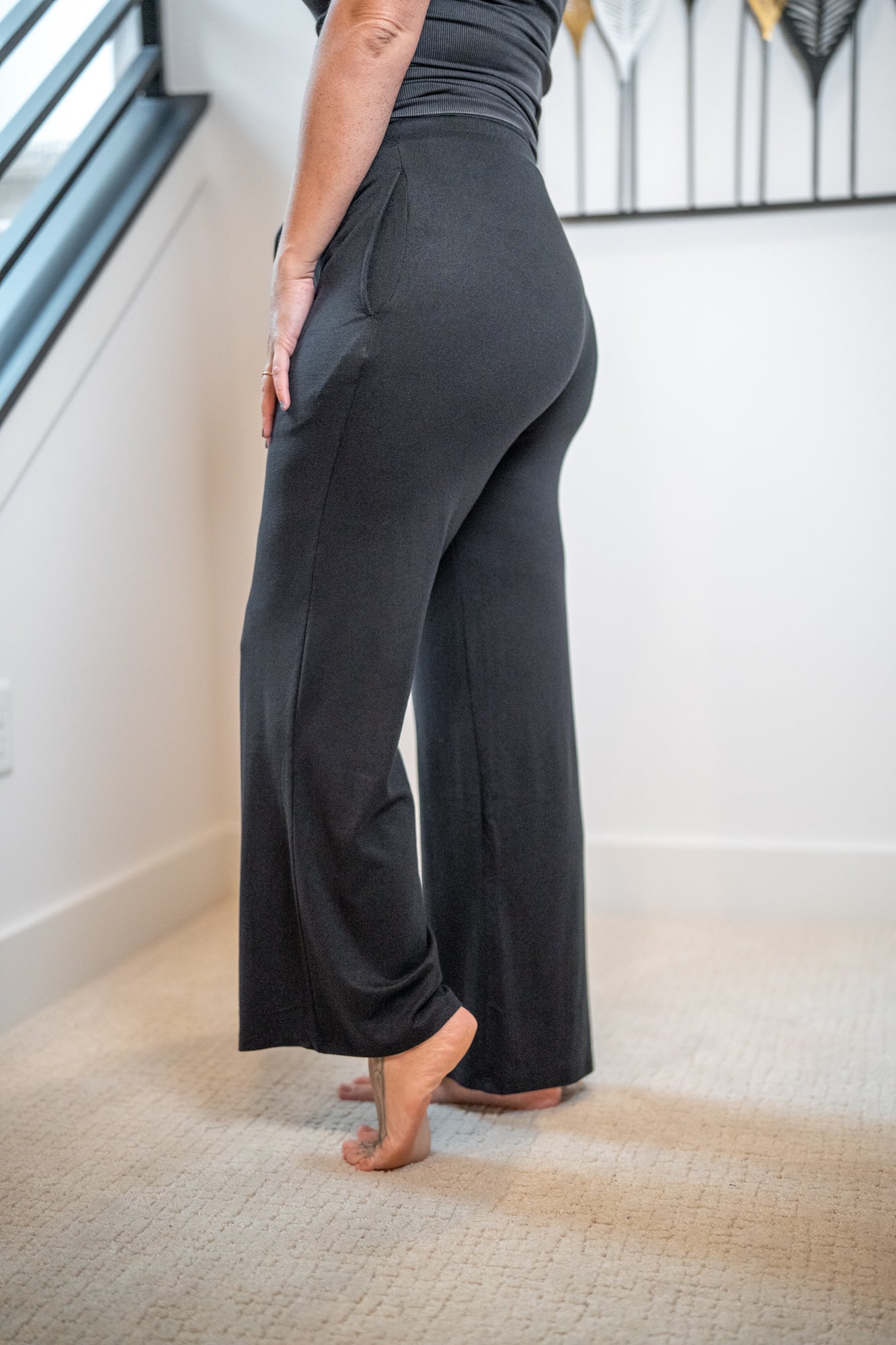 mono b - Brushed Wide Leg Lounge Pants - Buttercup Lynne Boutique