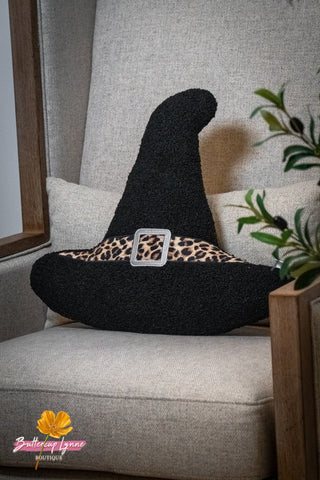 Hocus Pocus Leopard Hat Pillow - Buttercup Lynne Boutique