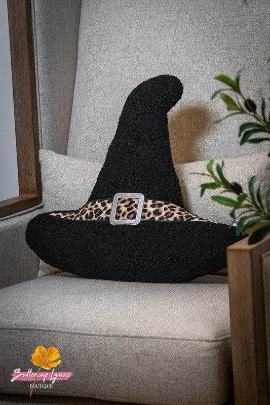 Hocus Pocus Leopard Hat Pillow - Buttercup Lynne Boutique