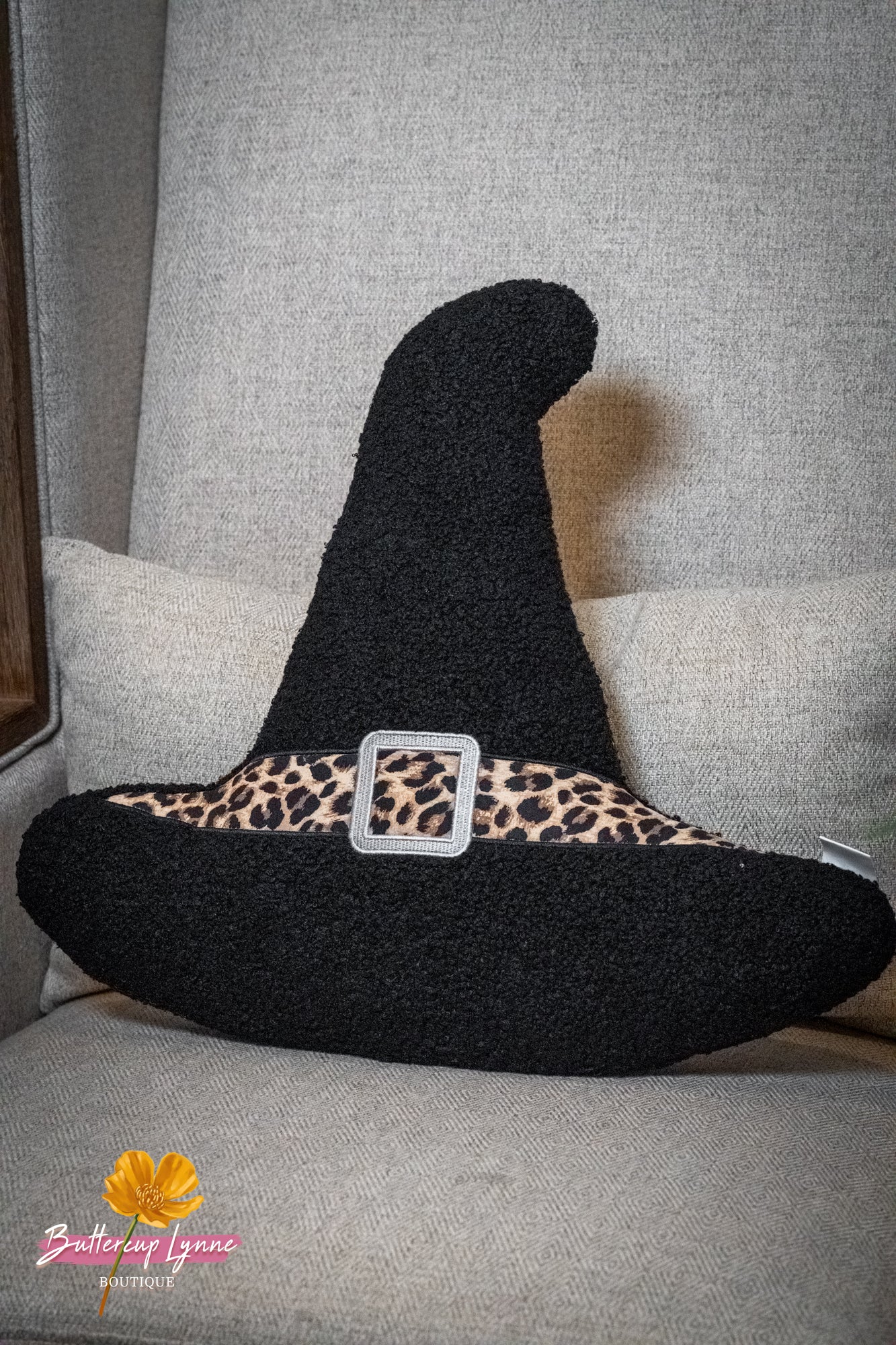 Hocus Pocus Leopard Hat Pillow - Buttercup Lynne Boutique