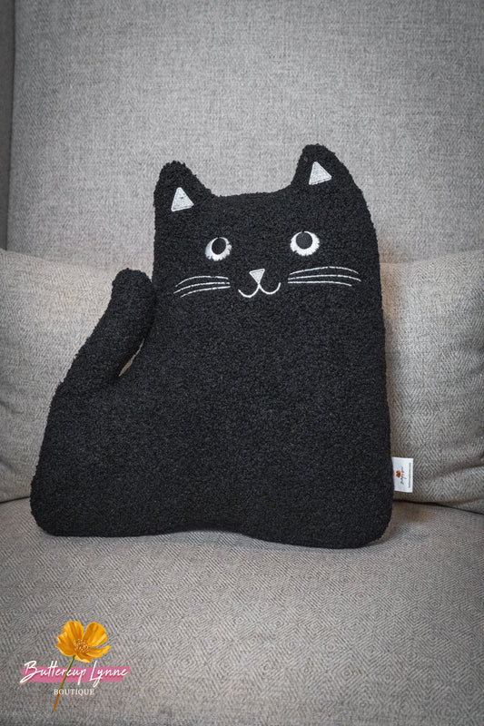 Midnight Mischief Cat Pillow - Buttercup Lynne Boutique