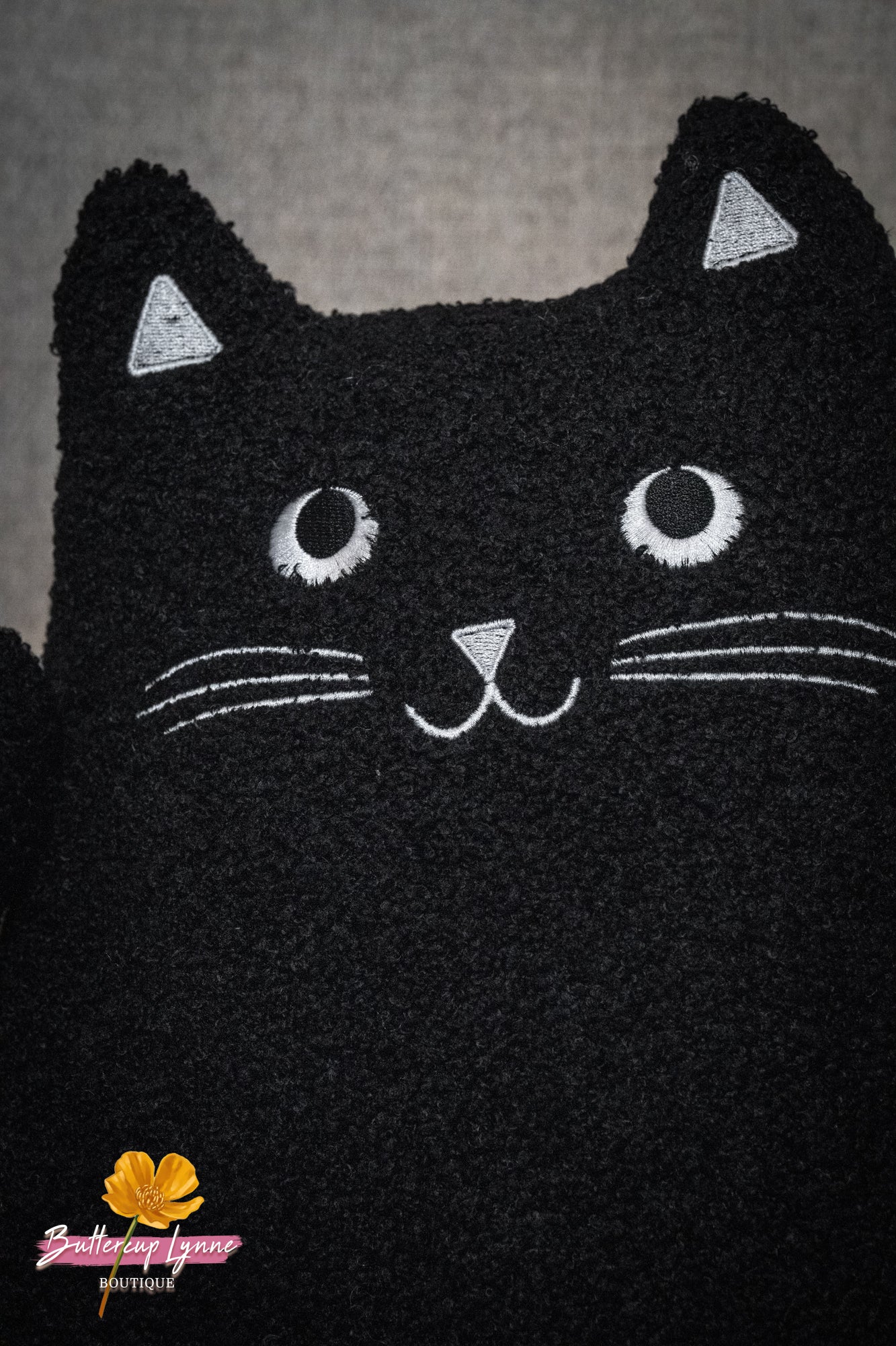 Midnight Mischief Cat Pillow - Buttercup Lynne Boutique