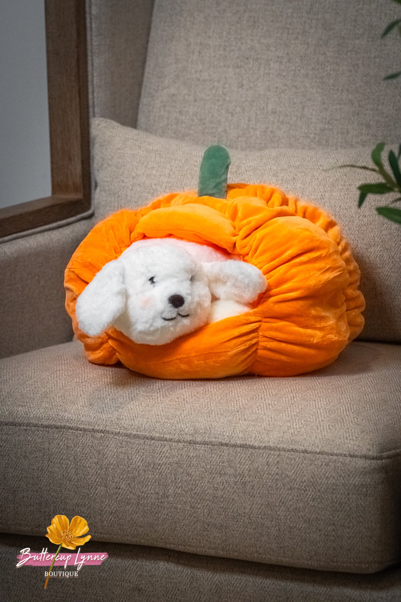 Pumpkin Kisses Pup Pillow - Buttercup Lynne Boutique