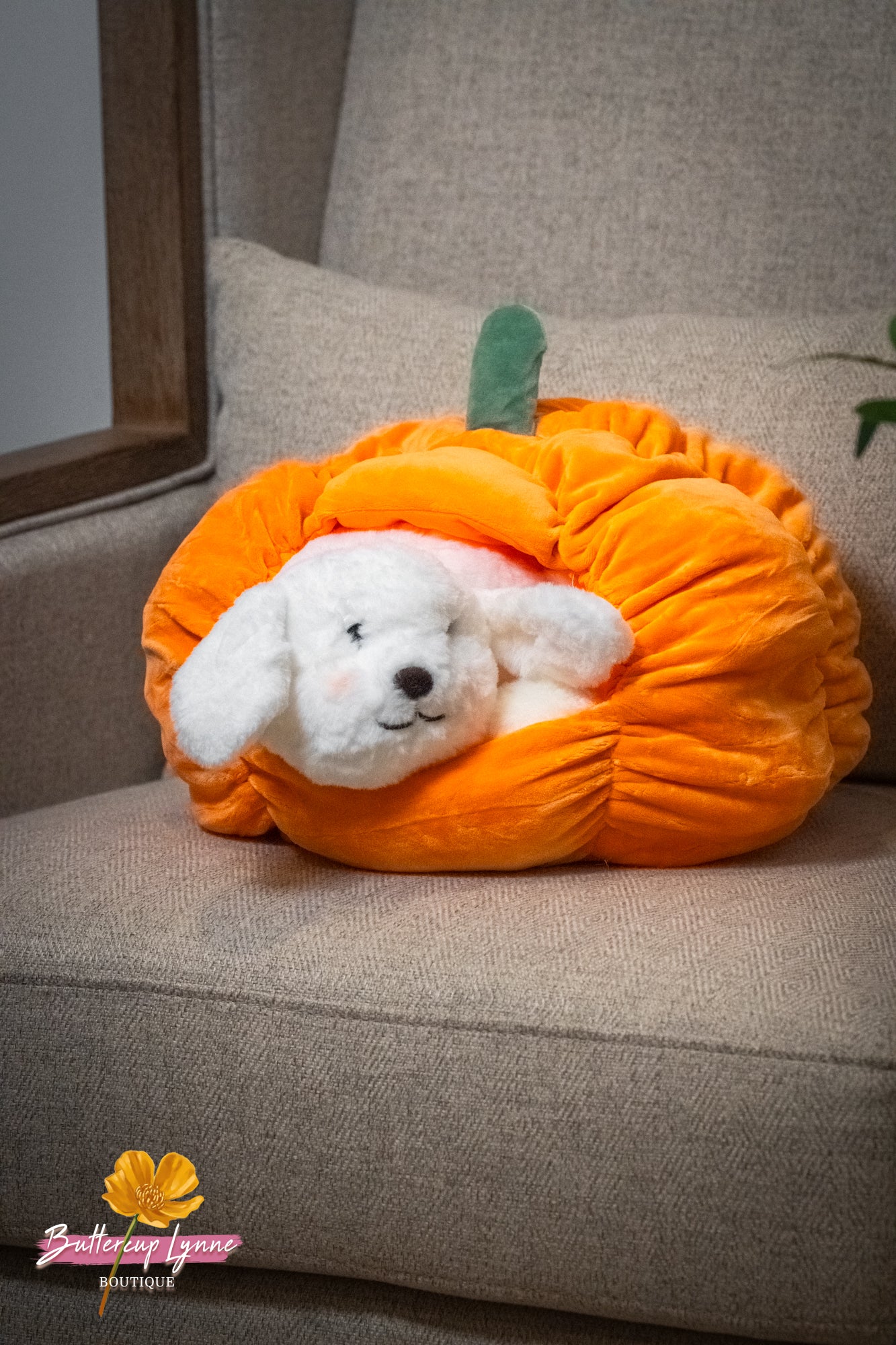 Pumpkin Kisses Pup Pillow - Buttercup Lynne Boutique