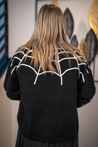 Halloween Spider Web Cardigan Mello