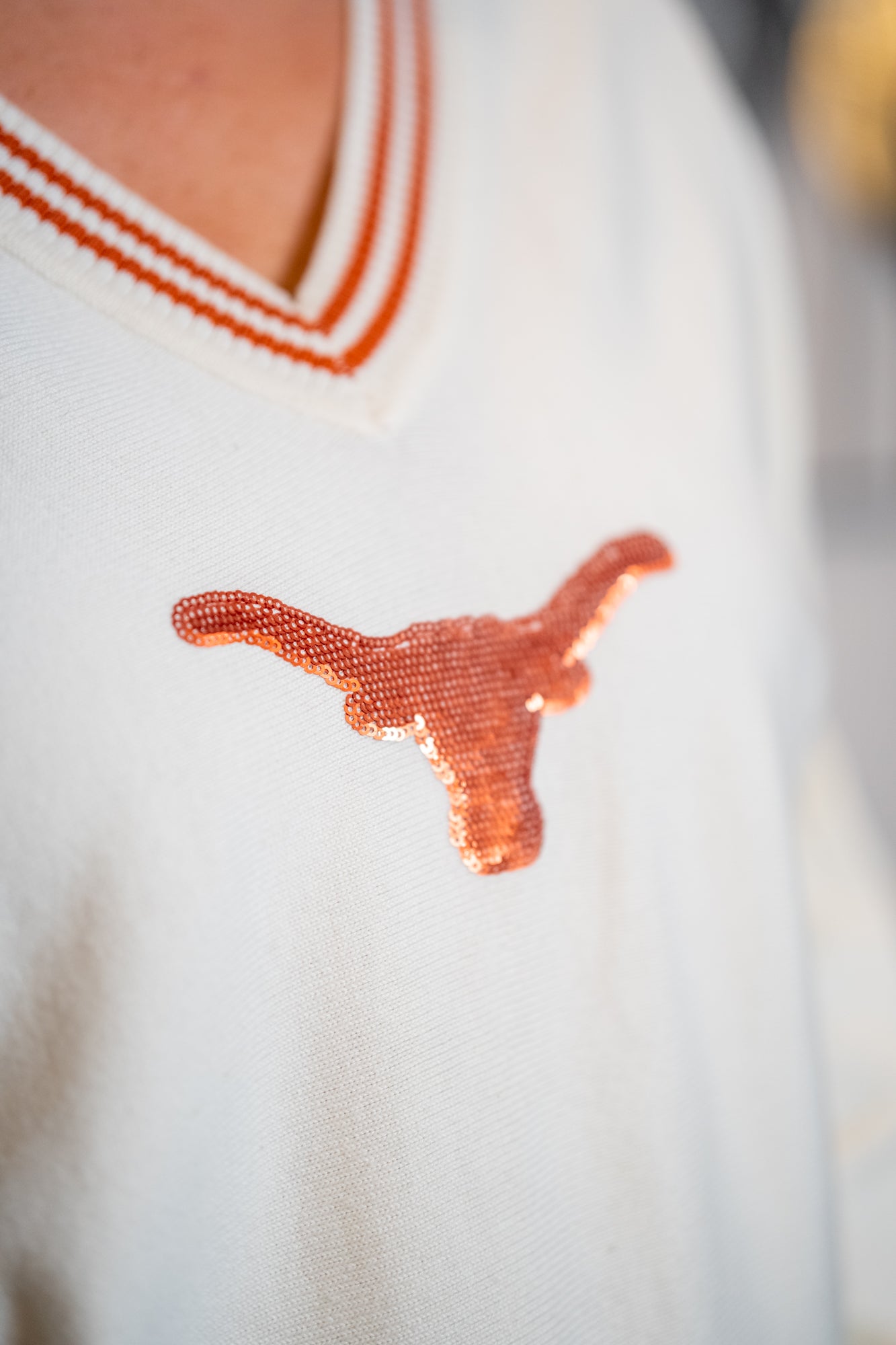 Queen of Sparkles - Texas V Neck Sweater - Buttercup Lynne Boutique